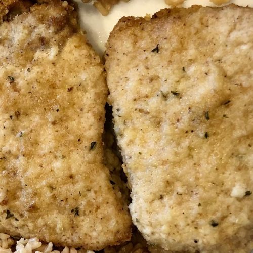 Oven-Baked Garlic Parmesan Crusted Pork Chops