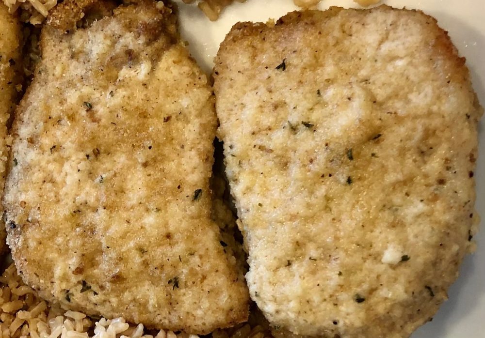 Oven-Baked Garlic Parmesan Crusted Pork Chops